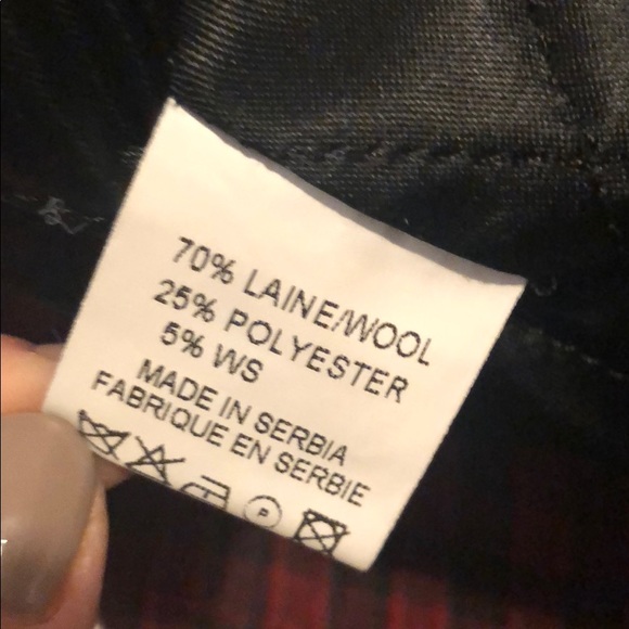 ET VOUS wool blend check jacket size M - Picture 6 of 6